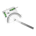 Multi-Function Stainless Steel Angle Measuring Tool Combining Protractor Level and Straightedge for Workshop Use