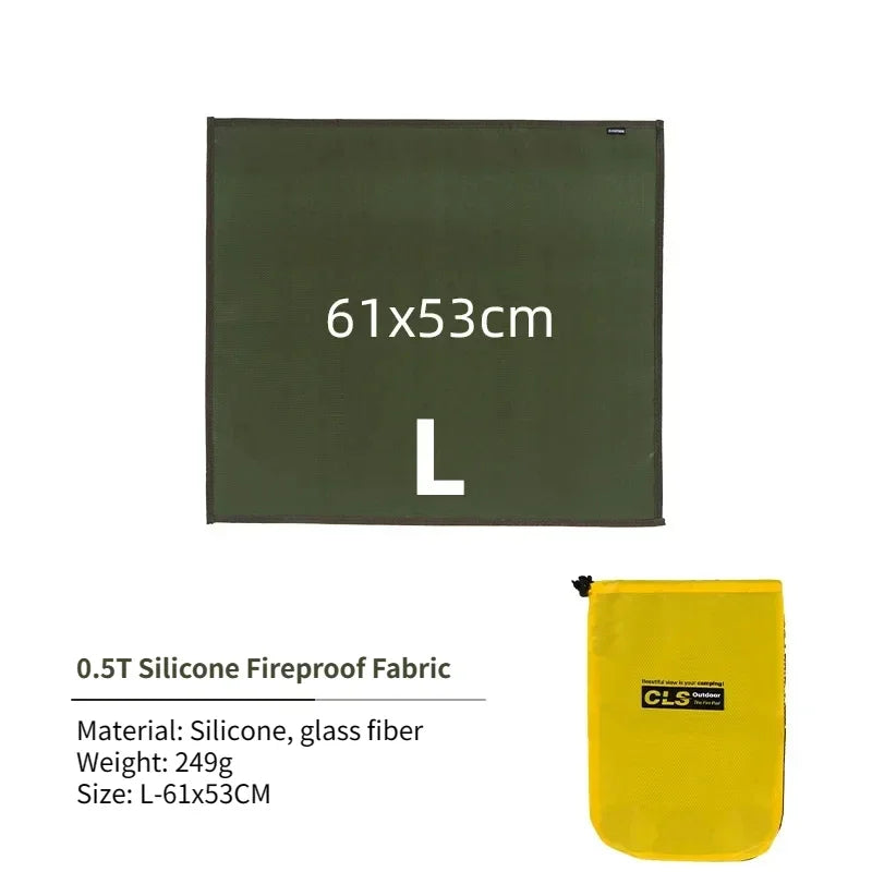 New Outdoor Camping Fireproof Cloth Picnic Barbecue Insulation Mat Flame Retardant High Temperature Fire Blanket Fiberglass Mat