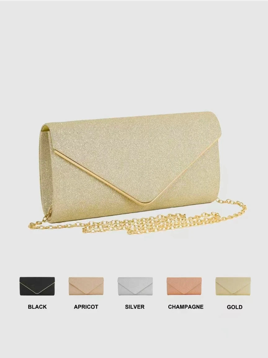 V-shaped hardware accessories with detachable chains for crossbody or handheld use, suitable for parties, weddings