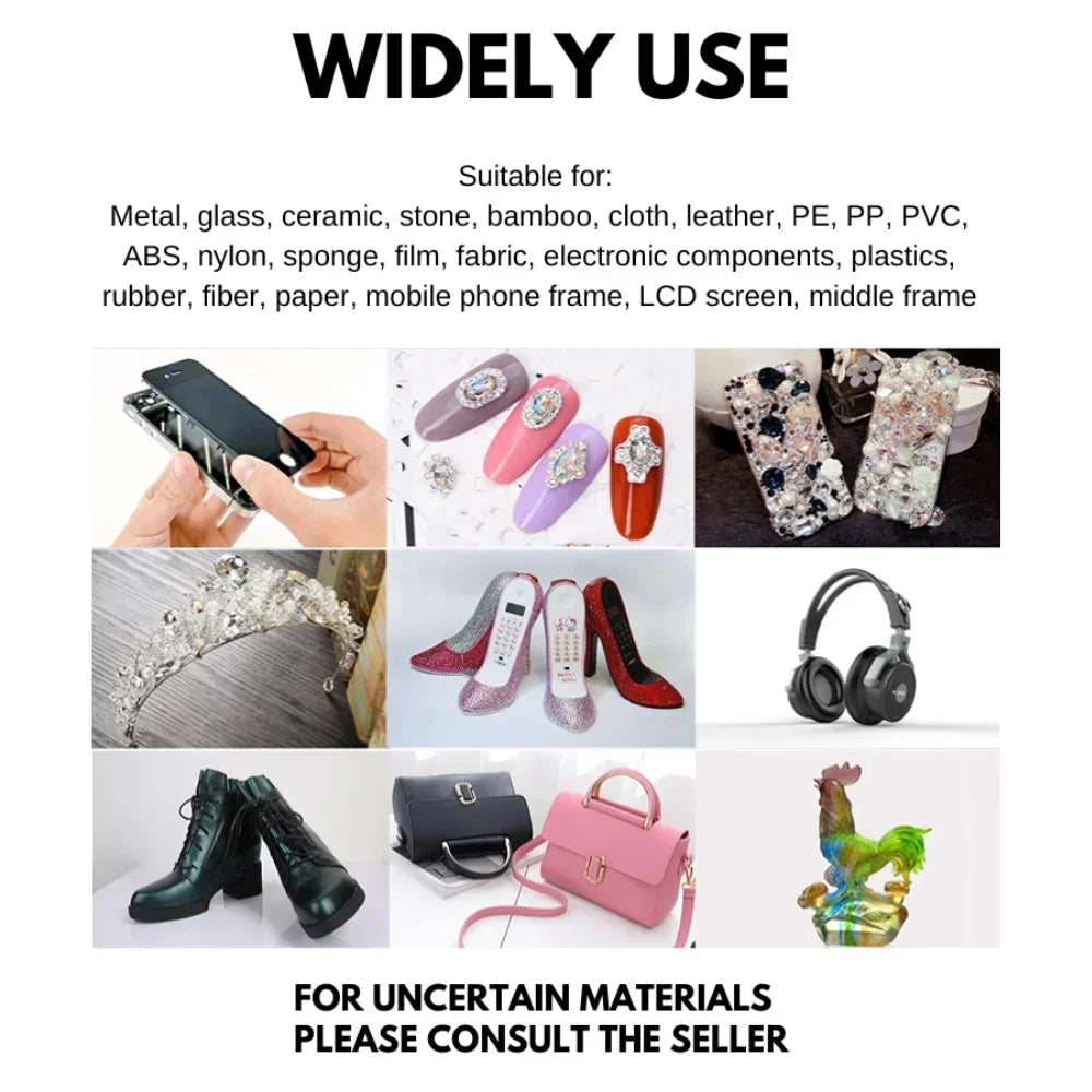 B-7000 Universal Glass Plastic DIY Adhesive With Precision Applicator B7000 PLUS Upgraded Transparent Phone Screen Repair Glue