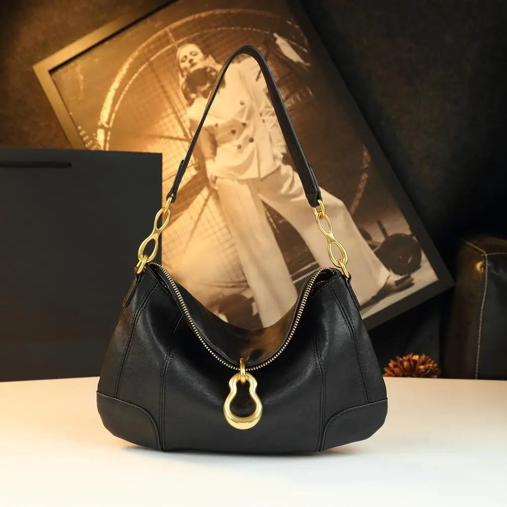 Women's Designer Diaper Bag Elegant Crossbody Handbag Luxury Minimalist Tote Vintage Leather Unique And Trendy Design