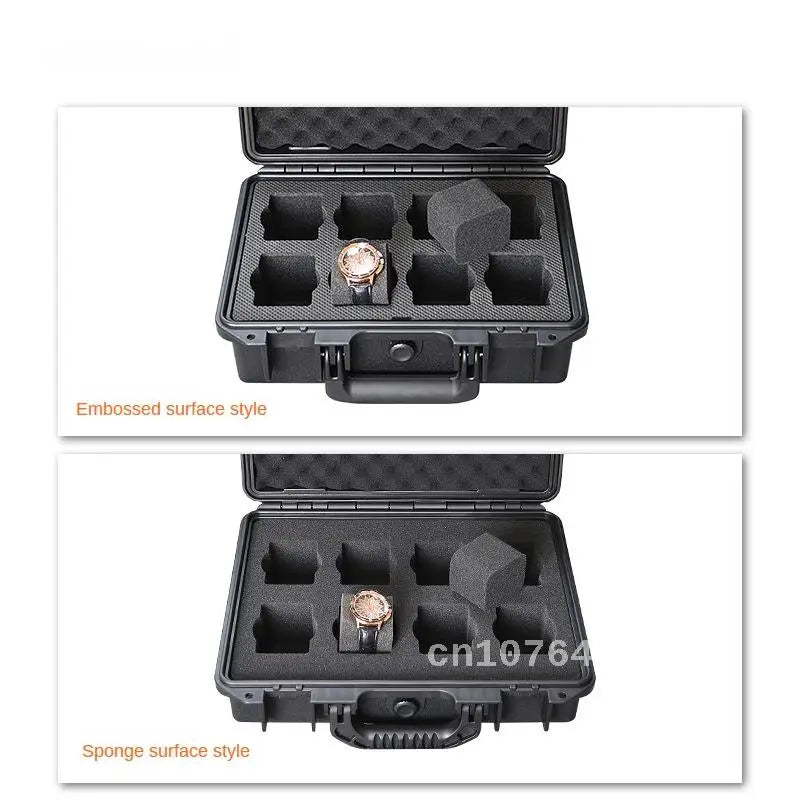 2/6/8/16/20 Slot Plastic Watch Box Safety Equipment Case Portable Tool Box Impact Resistant Case With Foam For Watches Storage