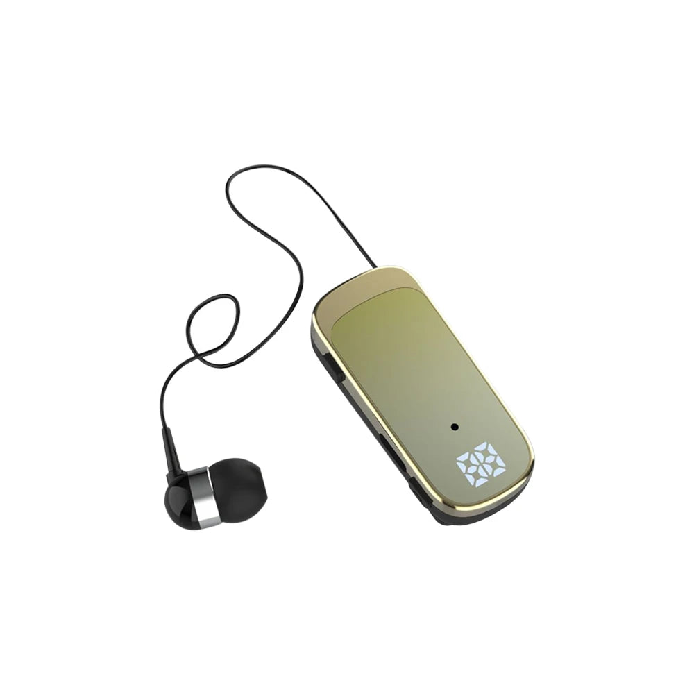 K65 Wireless Bluetooth-Compatible Headset Lavalier Retractable Cable Smart Single Ear In-ear Sport Earphone Led Digital Display