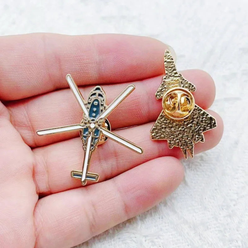6pcs aircraft enamel brooch badge metal badge jewelry gift for friends and children