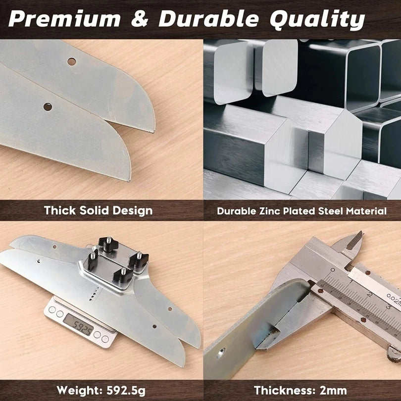 1 Pair Stainless Steel Stair Tread Template Tool Gauge for Stair Board Tile Positioning Measuring Tool Angle Ruler