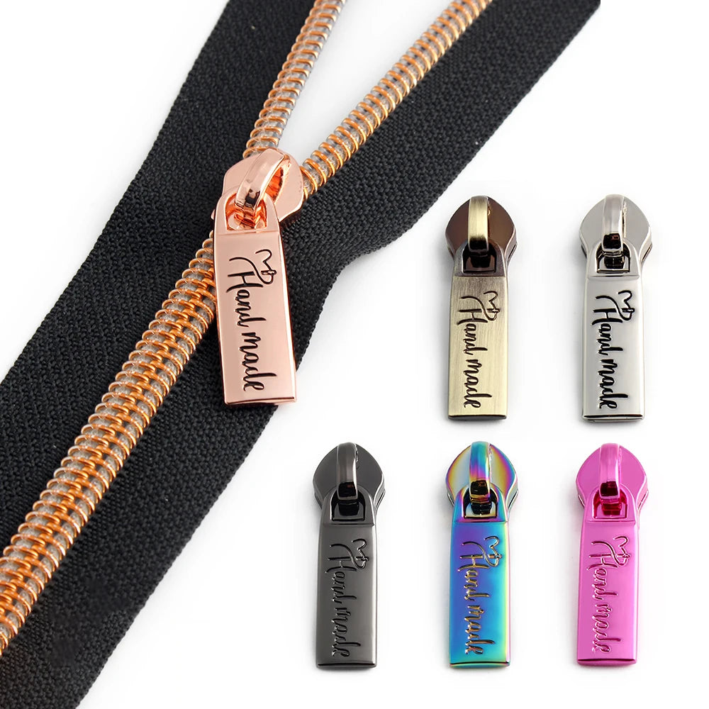 10/30/50/100Pcs 5# Zipper Slider For Nylon Zipper Handmade Zipper Pulls Bag Purse Zip Puller Head DIY Garment Sewing Accessories