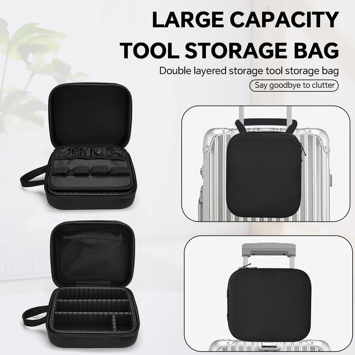 Large Capacity Barber Tool Storage Bag Multi-Function Organizer for Haircut Scissors Clippers Combs Styling Tools Valise Case