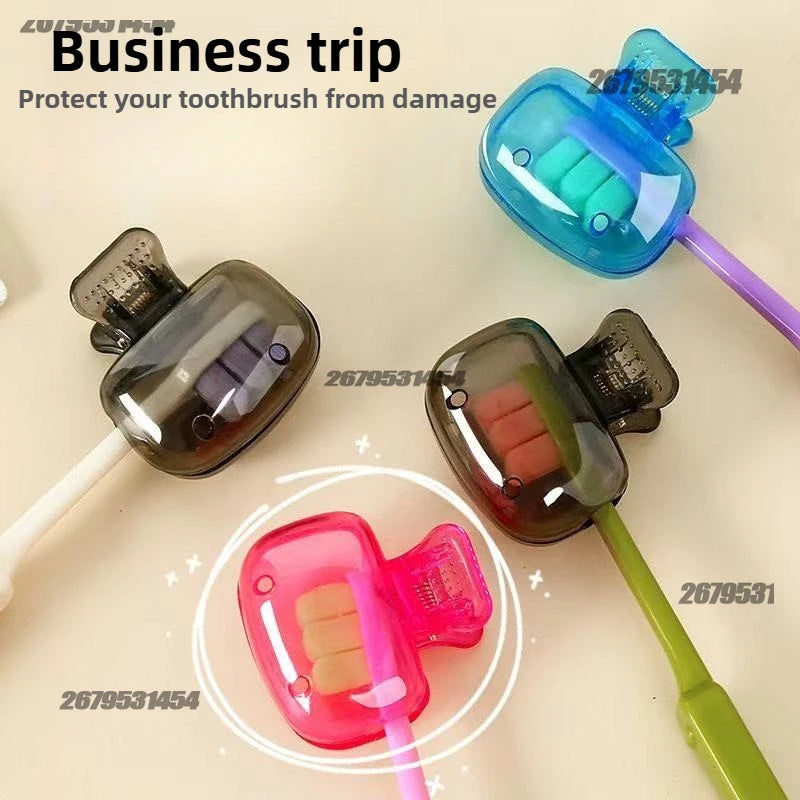 Toothbrush CaseHousehold Storage Clip - Portable Travel Toothbrush Dust Protective Cap - Storage Box Portable Head Travel