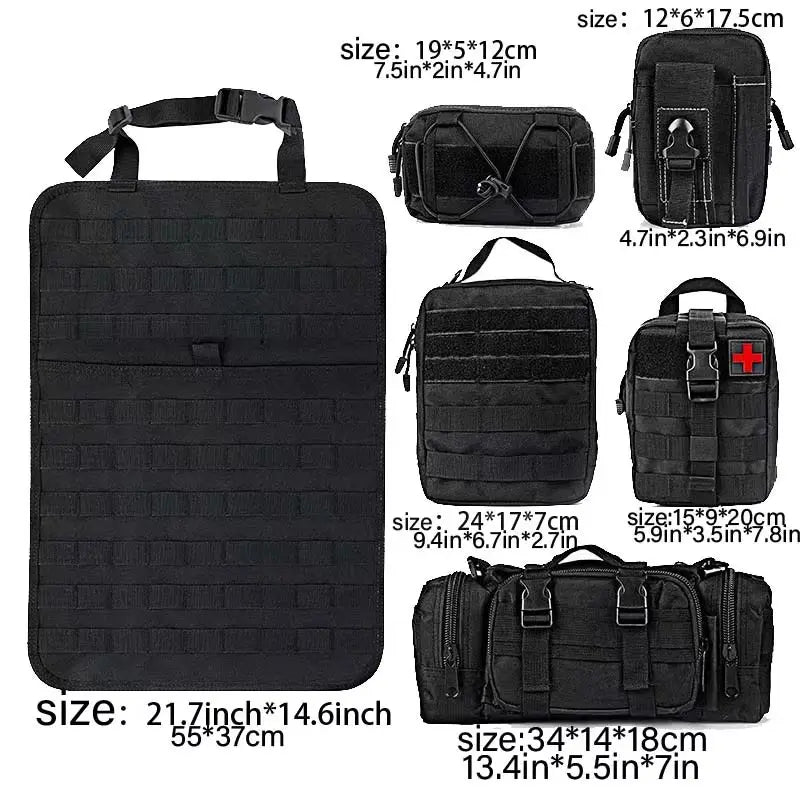 Car Backseat Hanging Bag, Tactical Accessory Organizer, Self-Driving Hunting Outdoor Storage Bag Classified Storage Bag