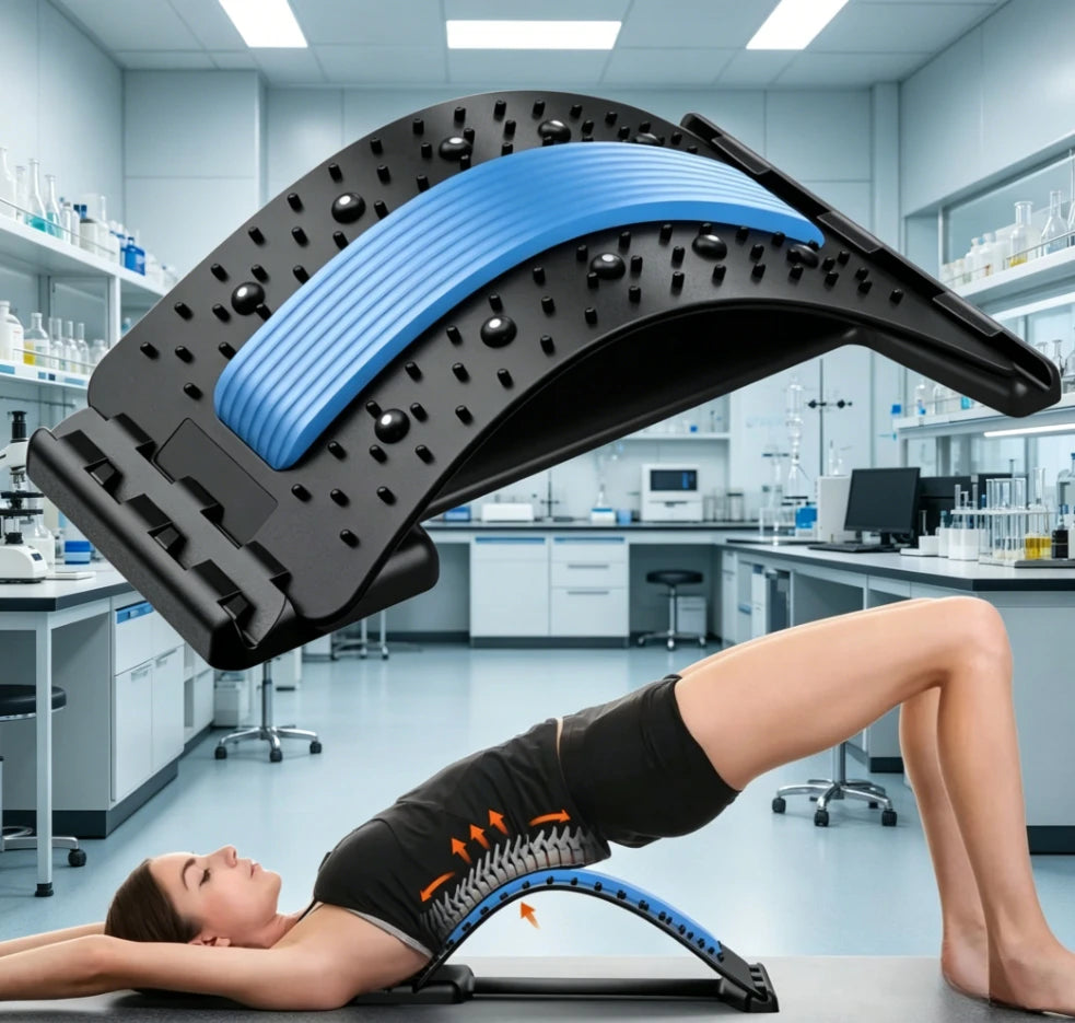 Waist Muscle Soothing Stretching Device Spine Stretching Massage Pad Lower Waist Support Lumbar Stretcher Back Soreness Relief