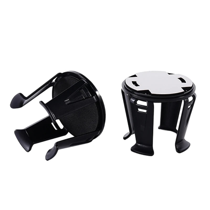 2Pcs Car Beverage Holder Adhesive Cup Storage Rack Car Cup Bottle Holder Multifunction Drink Rack Auto Accessories Black H9EE