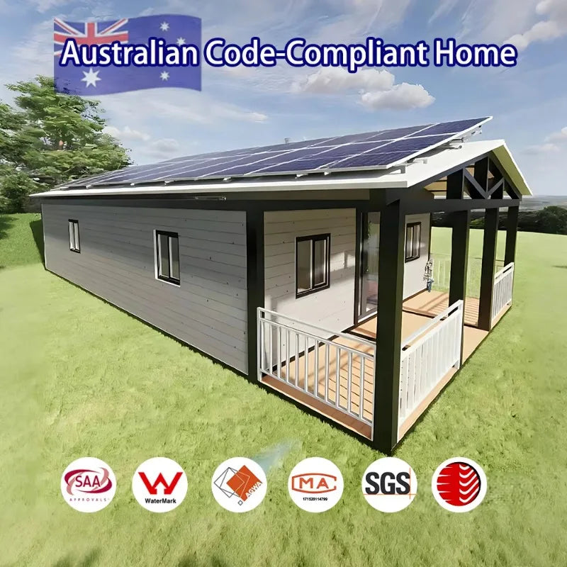 Customized  Australian Standard Tiny House Expandable Home Container House Casa Prefabricated House with Solar Panel Roof 2 3