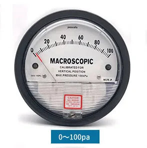 0-30Pa,60Pa,100Pa,125Pa,250Pa,300Pa,500Pa,750Pa,1kPa,5kPa Air Micro pressure Difference gauge pascal difference meter