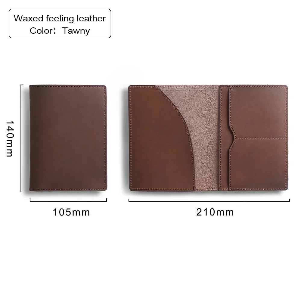 Leather Passport Holder for Travel Essentials, Slim Passport Cover Case Travel Wallet Bifold Credit Card Bag for Women Men