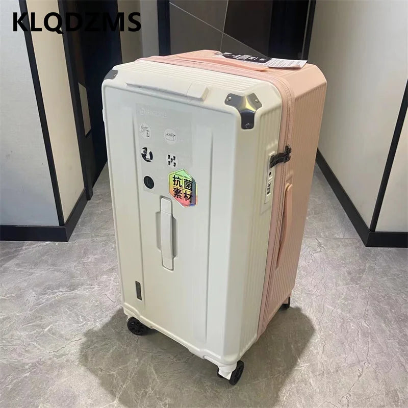 KLQDZMS High-quality Suitcase Large-capacity PC Trolley Case Women Boarding Box Family Travel Essentials Rolling Luggage Bag