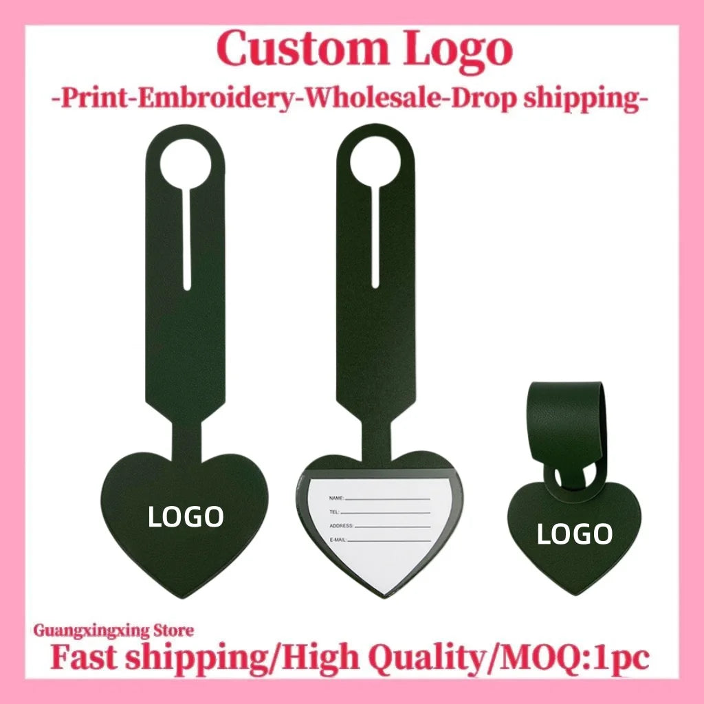 Boarding pass custom logo leather multi-color suitcase flip listing tag label luggage tag customization