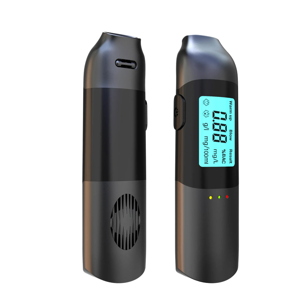 Portable Digital Alcotester Breath Alcohol Tester Breathalyzer Alcoholimetro LCD Screen Display With 3 Color Indicator Lights