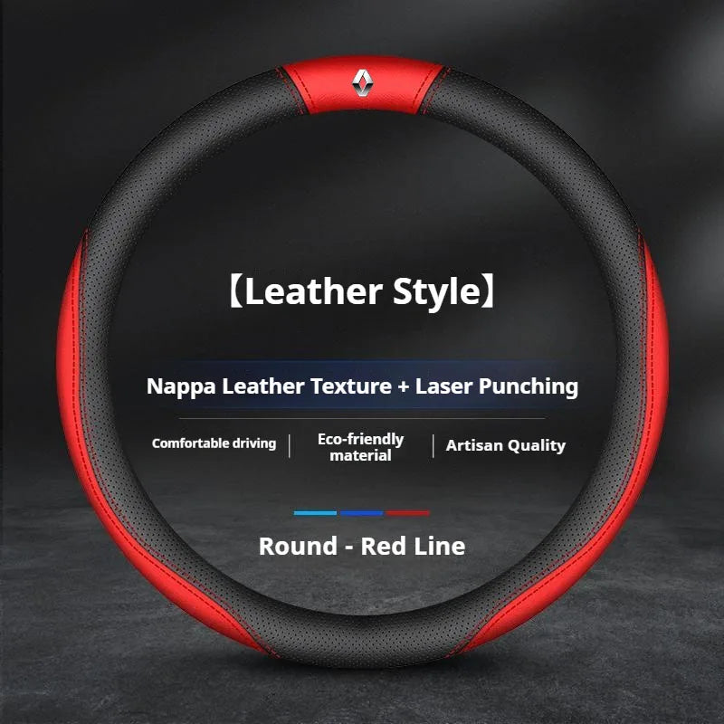 For Renault Clio Sandero Megane 2 Talisman Laguna Scenic kadjar Captur KWID Duster non-slip Leather Car Steering Wheel Cover