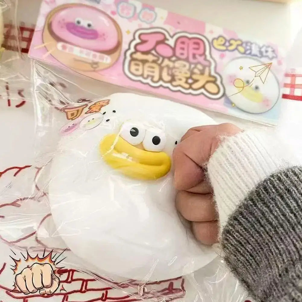 Big Mouth Mantou Stress Relief Toy Squeeze Balls Stress-Relief Squishy Toys Slow Rebound Sensory Fidget Toys For Adults Kids ﻿