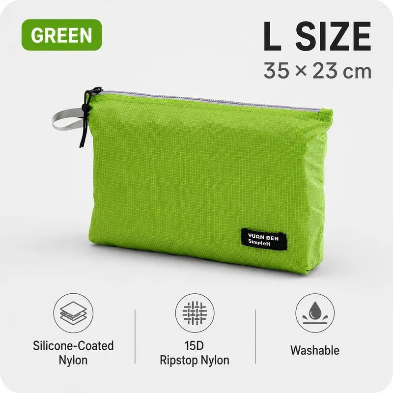Ultralight Waterproof Travel Storage Bag Silicone Coated Nylon Organizer Pouch Clip On Camping Hiking Backpack Gear Packing Bag