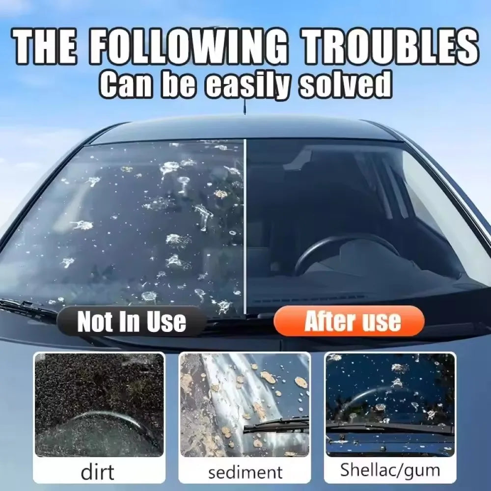 Portable Disposable Car Windshield Oil Film Remover Sponge Cleaning Brush - Front Inner Glass Cleaner for Cars