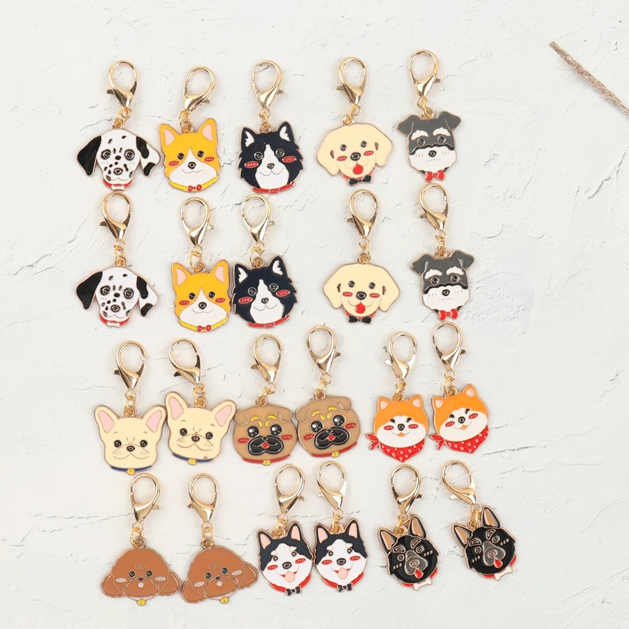 11 Pieces/22 Pieces of Cute Puppy Keychains, Pet Keychain Pendants, Animal-Themed Ornaments, Various Types of Puppies, Ideal Gifts for Dog Lovers, Small Gifts for Backpacks and Parties