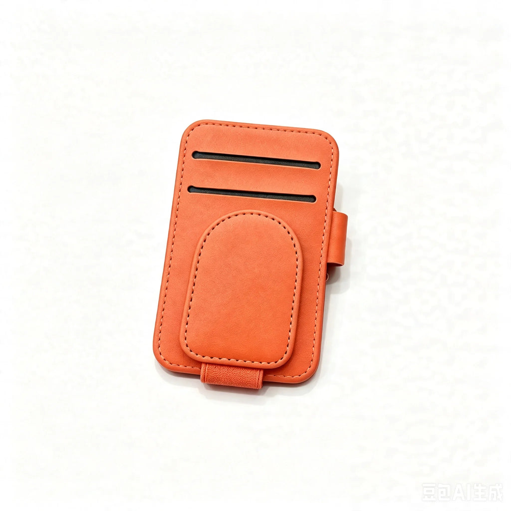 JFBONIN Leather Car Sun Visor Sunglasses Holder with Magnetic Clip Pen And Card Holder Creative Sunshade Storage Case