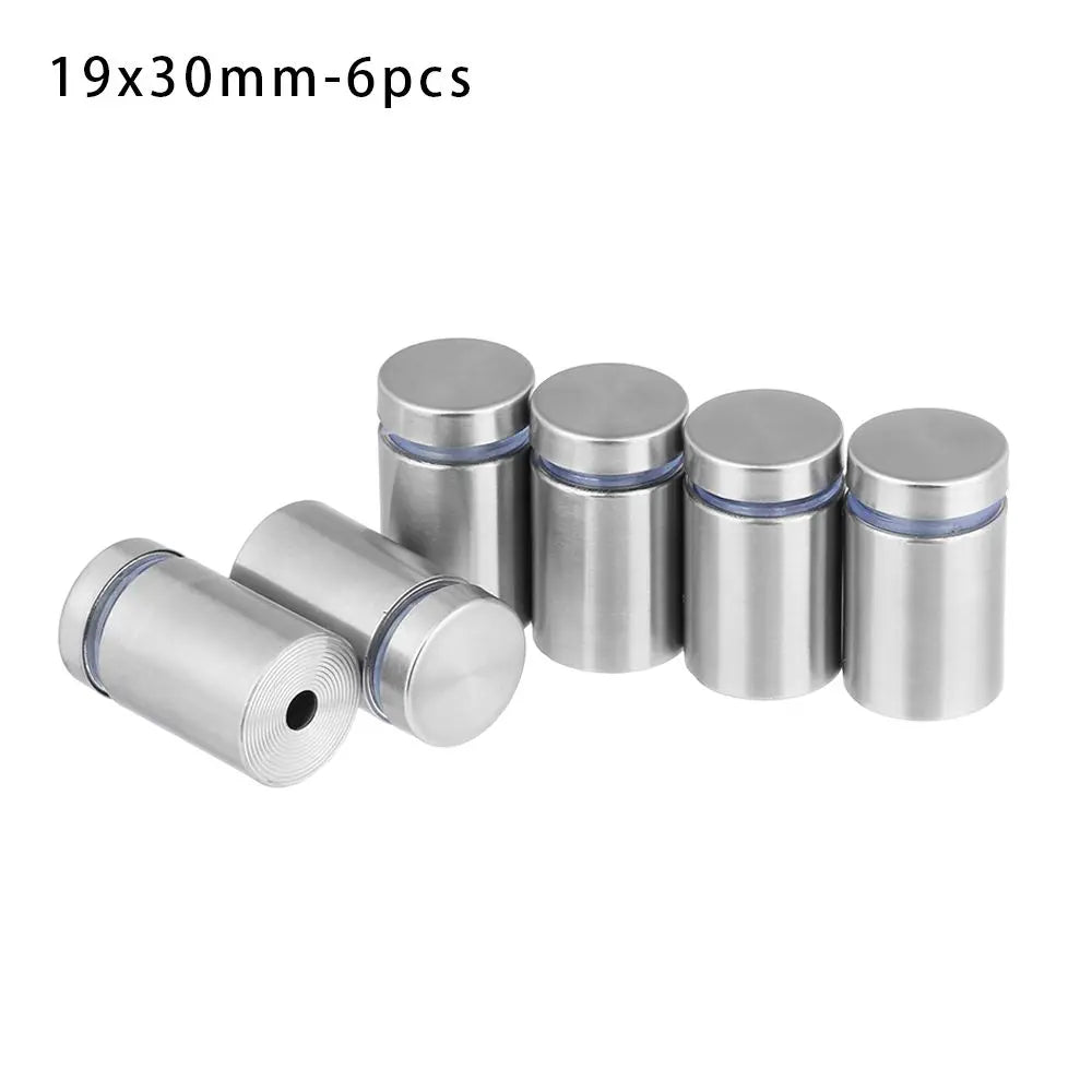 4/6/10Pcs Advertising Signboard Fixed Screw Glass Acrylic Advertisement Standoffs Stainless Steel Nails Durable Spacer Holder