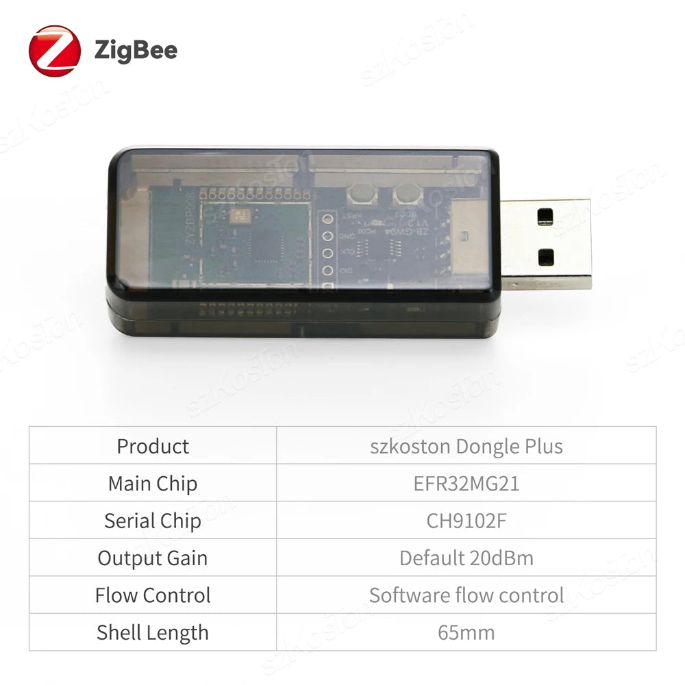 Zigbee 3.0 USB Dongle Plus EFR32MG21 Universal Open Source Hub Gateway Works with Home Assistant openHAB Zigbee2MQTT ZHA NCP