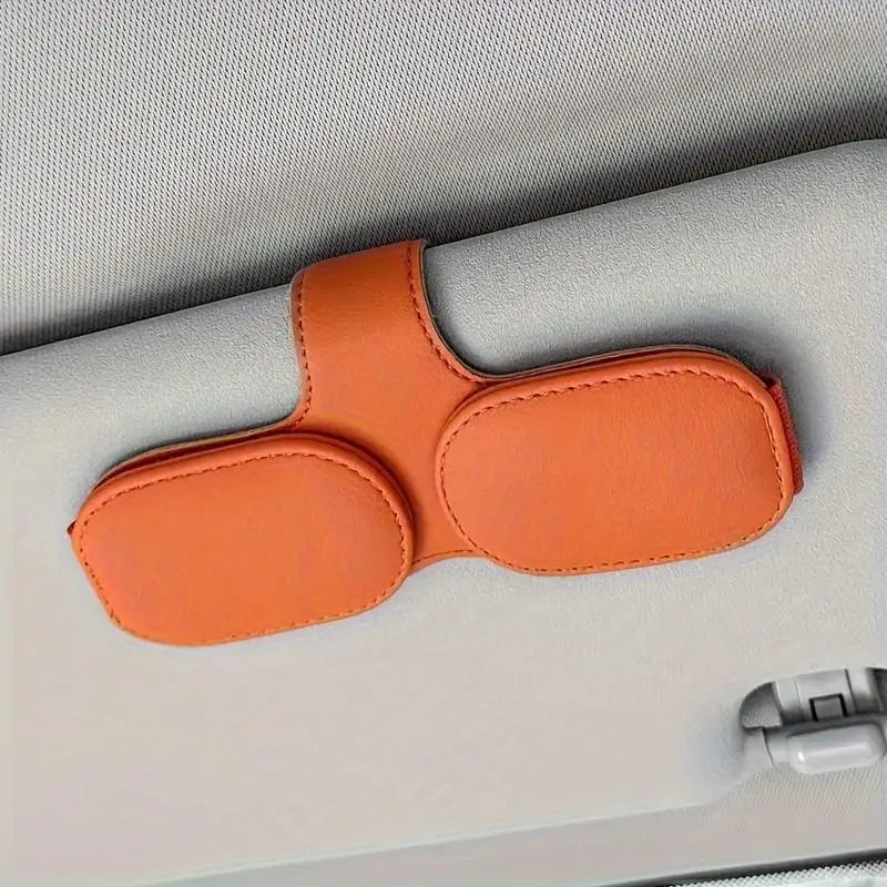 Multifunctional Car Sunglasses Holder Double Clip Bill Card Storage Box - Easy Access Vehicle Glasses Organizer