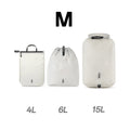 15D Nylon Waterproof Travel Bag IPX5 Ultra-light Dry Bag Drawstring Pouch Zipper Storage Case for Swimming Fitness Outdoor Sport