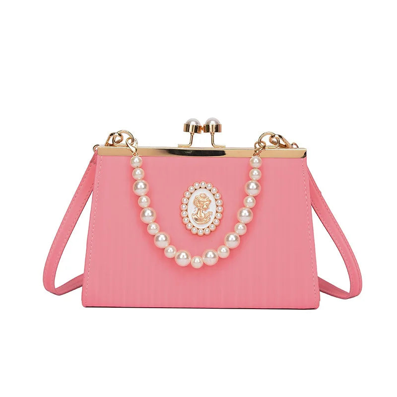 luxury designer lady crossbody bags Wedding evening bag with pearls elegant bags for women banquet fashion handbags for women