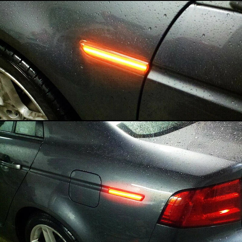 Gtinthebox Canbus Front Amber / Rear Red LED Car Bumper Side Marker Indicator Lights Fender Flare Light For 2004-2008 Acura TL