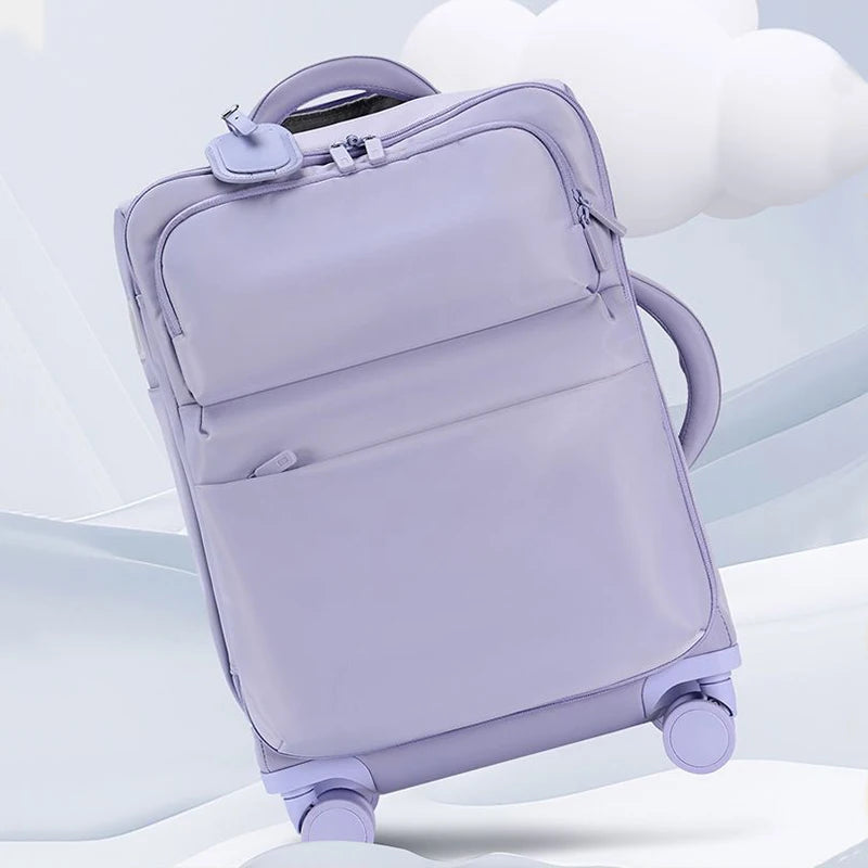 Luggage trolley case, women's 2025 new boarding box, 20 inch ultra light cloth luggage, password travel box, universal wheel