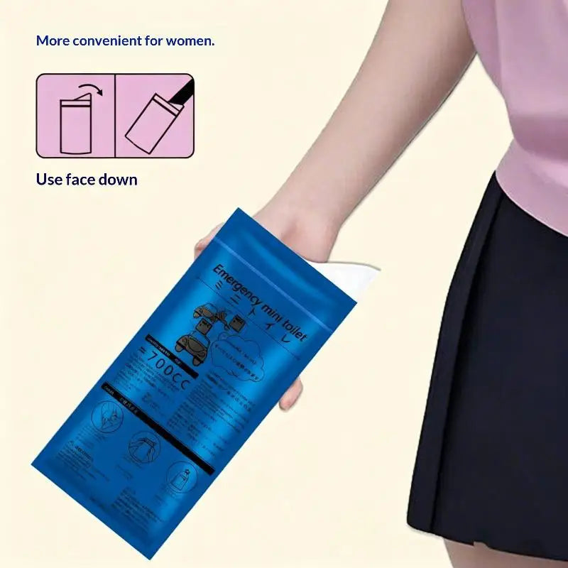 5Pcs Emergency Disposable Pee Bag For Men Women Instant Absorbent Leakproof Travel Urinal Bags For Car Hiking Outdoor Use