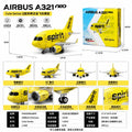 Panzerkampf Cartoon Airplane Model Full Alloy 70102PP Airbus A321NEO Spirit Airlines Display Model For Aviation Enthusiasts