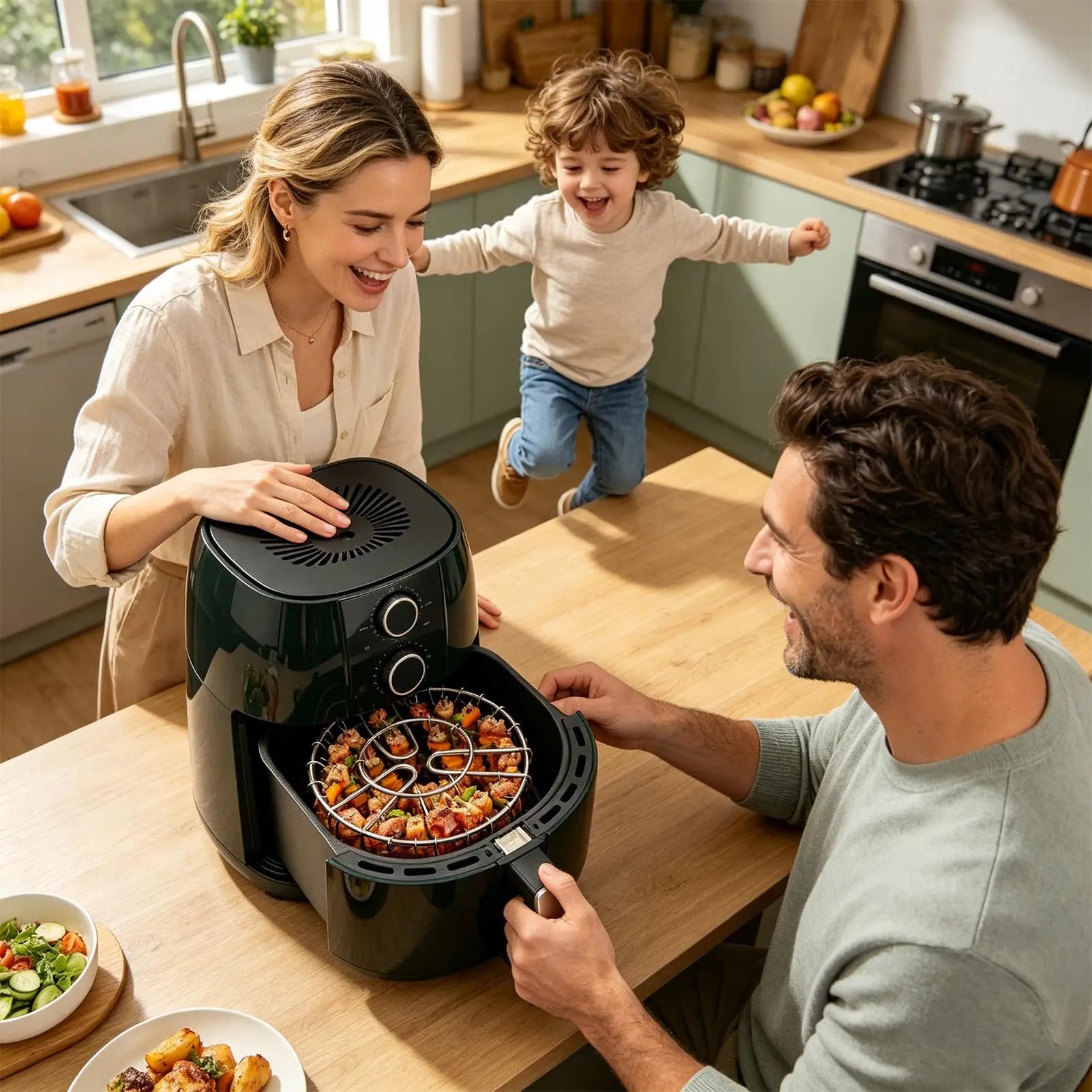 Air Fryer Skewer Rack 49 Vertical Stainless Steel Heat Resistant Grill Broiler Kabob Stand Home Campfire Beef Chicken Fish Meat