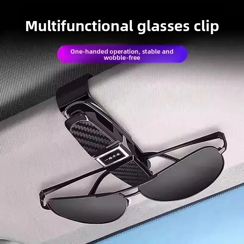 Car Sun Visor Eyeglasses Clip, Multifunctional Car Sunglasses Holder, Auto Glasses Storage Organizer Clip Accessory