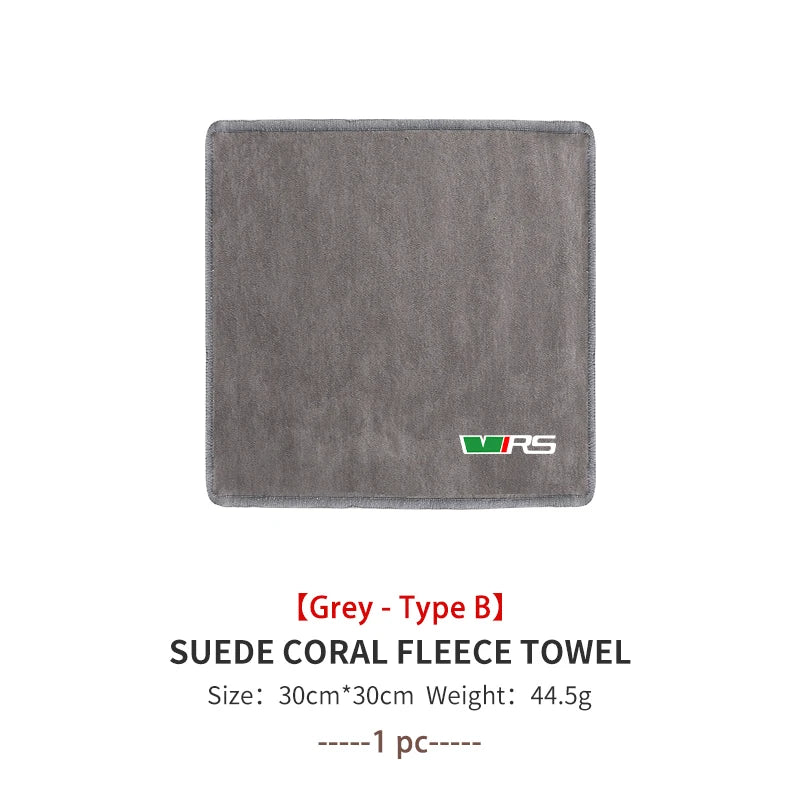 Super Absorbent Car Drying Towel Coral Velvet Cleaning Cloth For Skoda VRS Octavia 1 2 3 Rapid Kodiaq Karoq Fabia Kamiq Superb