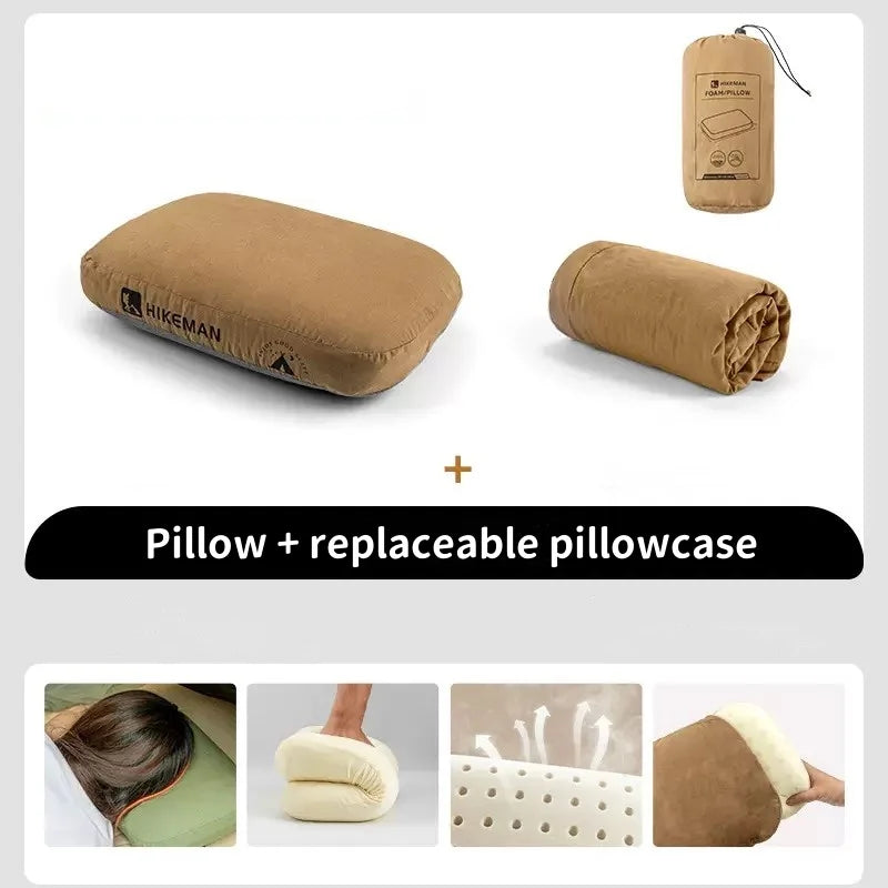 Outdoor Camping Pillow Memory Foam Travel Cervical Pillow Portable Lunch Break Pillow Slow Rebound Memory Pillow