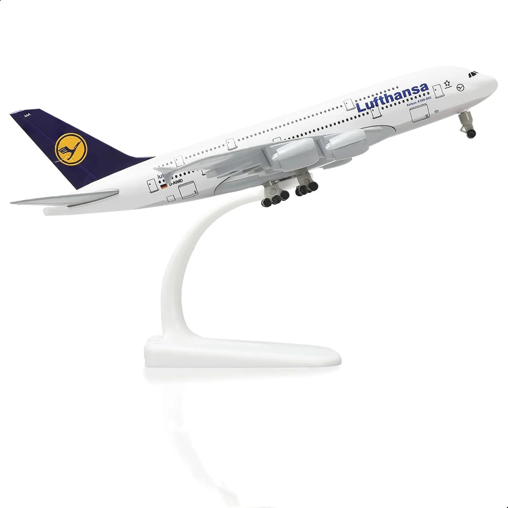 Toy planes A380 German 1/300 scale aircraft lufthansa model plane 20CM Die-cast Metal miniature airplane Enthusiast Gift Display