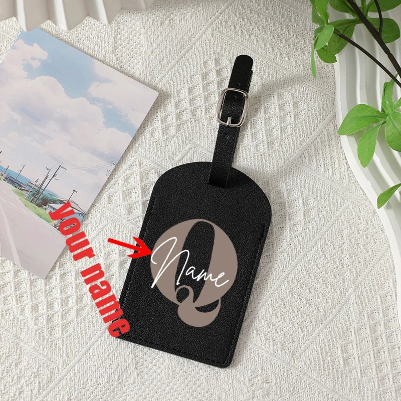 A-Z Initial Personalized Name Luggage Tag 26 Letters Custom Name Luggage Boarding Tags Travel Id Identification Luggage Tag Gift