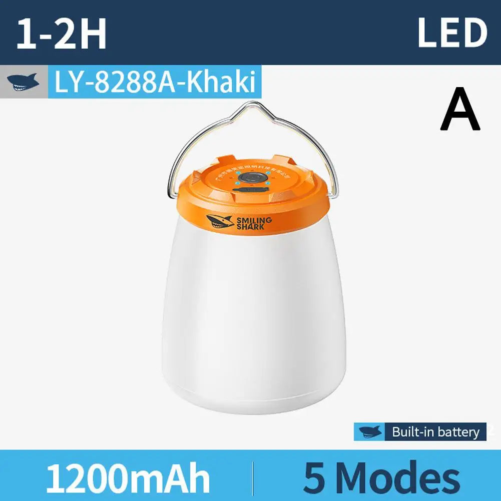 Rechargeable LED Camping Lantern With Hook Waterproof Tent Light Night Emergency Light Portable Outdoor Camping Light