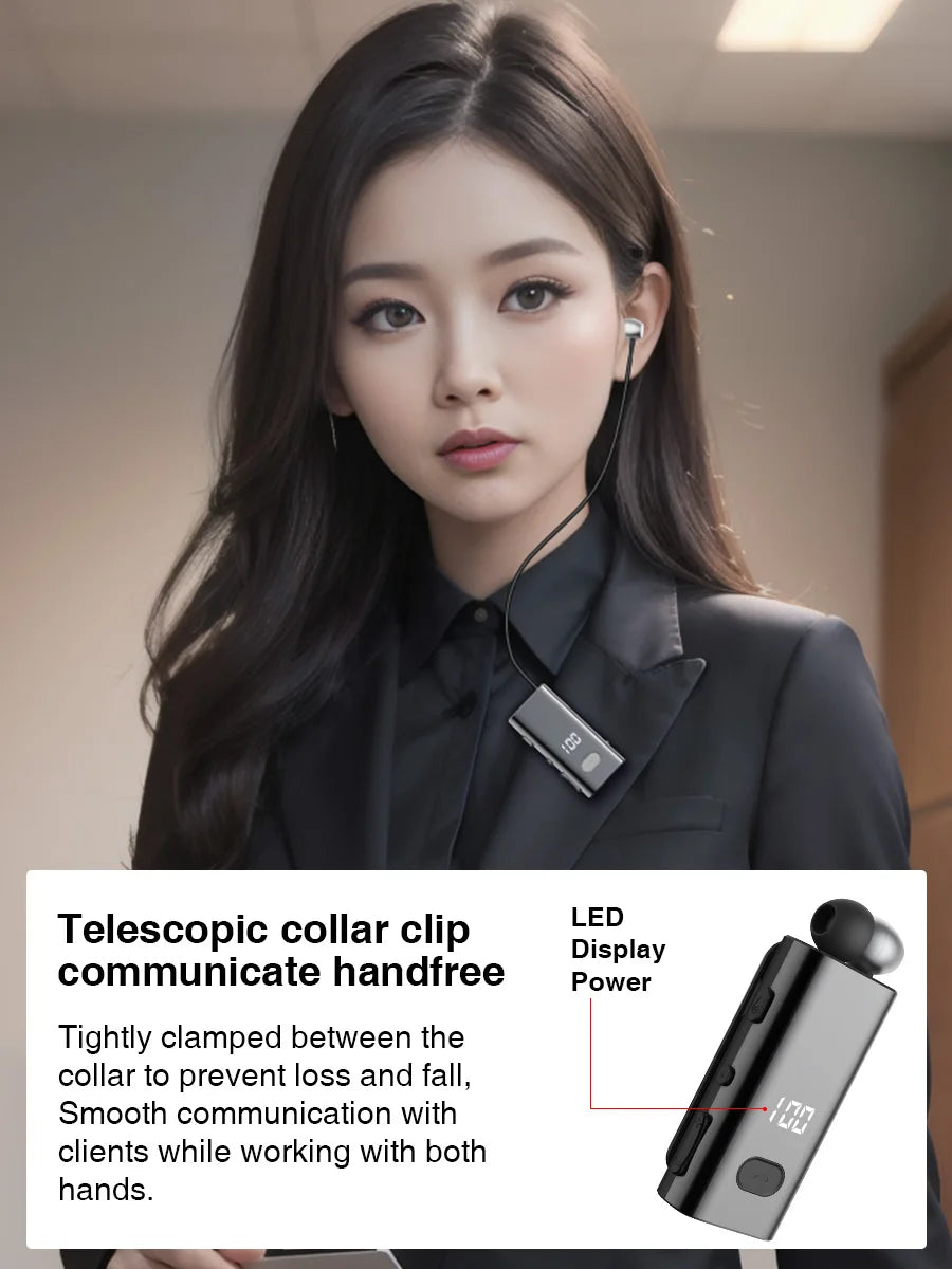 F908 TF Card 5.4 Bluetooth Headset Business Call Remind Vibration Sport Clip Driver Auricular Earphone Wireless Clip-on Earphone