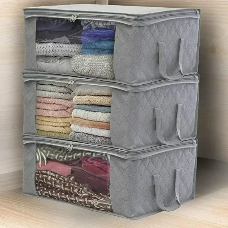 1pcs Non Woven Fabric Folding Clothes Storage Bag Clothes Collecting Case Toys Quilt Blanket Storage Organizer for Home