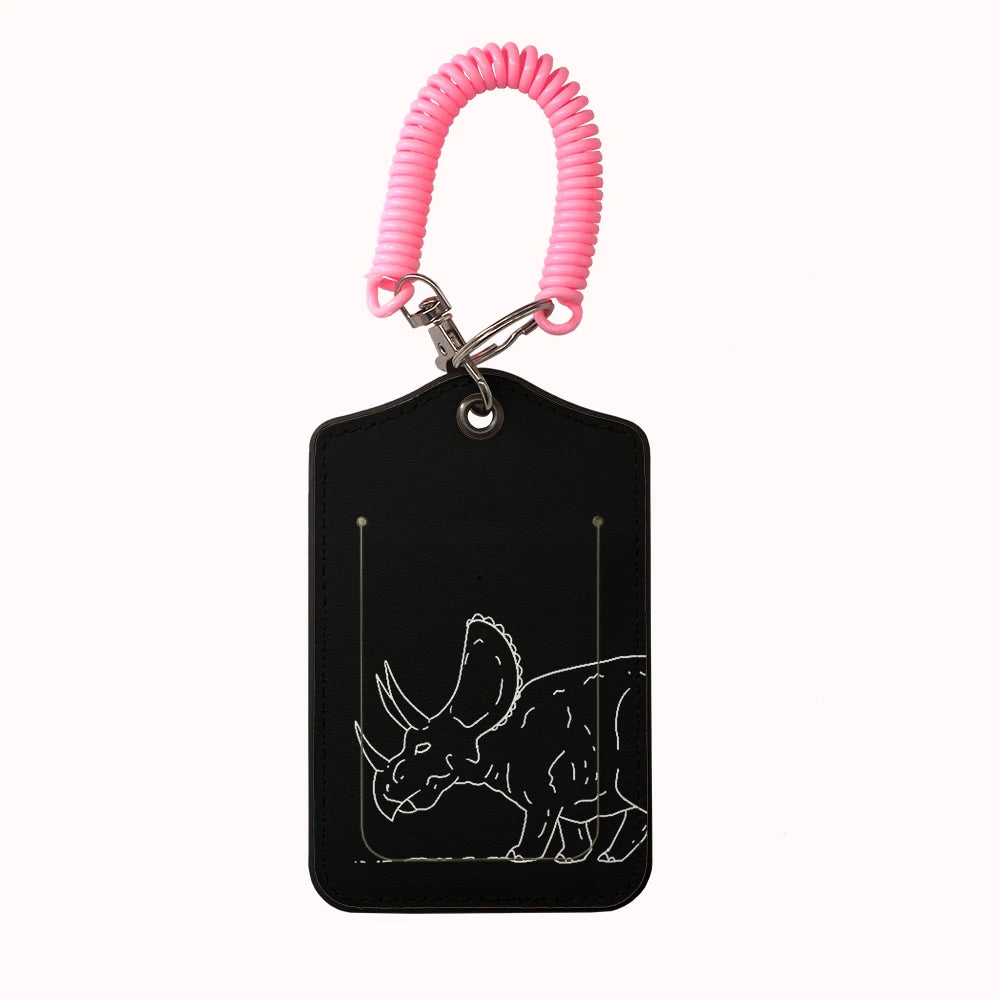 HOT AnimalsDinosaur Team Leather Business Luggage Tag Suitcase Address Label Luggage Boarding Case Label Name ID Address Clip