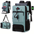 Large capacity portable backpack, airline approved shoe compartment backpack, 17 inch laptop backpack, business work gym weekend