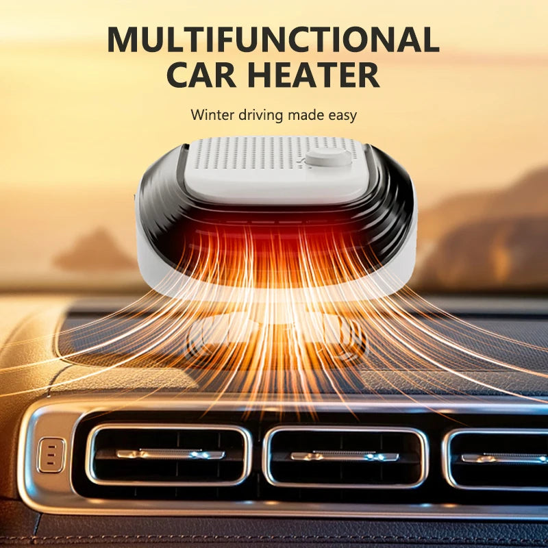 SEAMETAL Universal 12V Car Heater Fan Portable Auto Heater 360° Rotatable Windshield Defroster Fast Heating for Truck Van