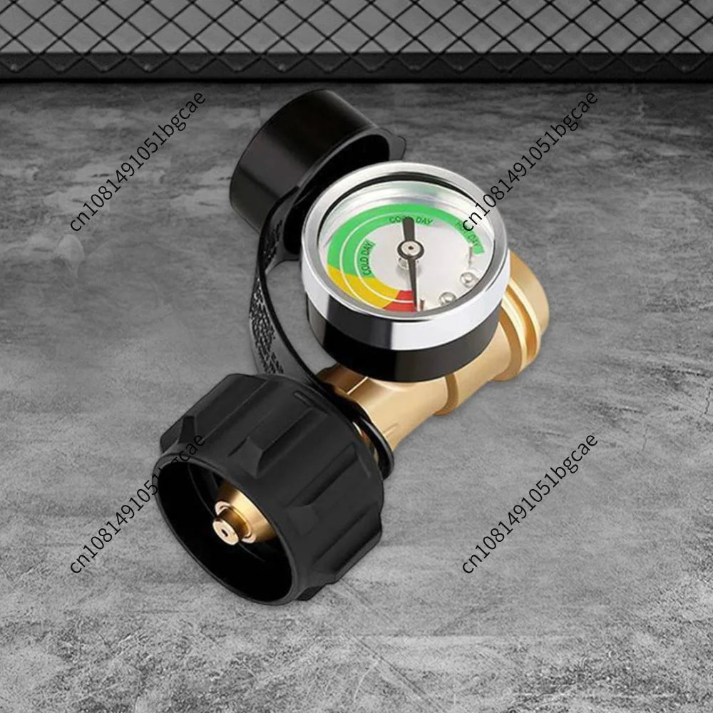 Propane Tank Gauge Level Indicator Gas Pressure Meter Universal Propane Gauge for RV Camper Cylinder BBQ Gas Grill Heater