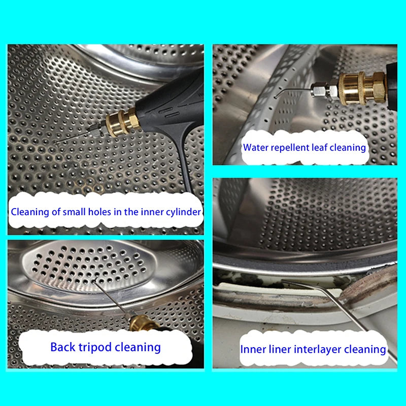 1pcs High Pressure Cleaning Needle Nozzle 1/4" Quick Connect Slim Design For Deep Cleaning AC & Car Washer Tanks